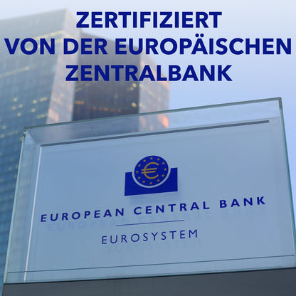 Notenfix MV-500 Geldzählmaschine für gemischte Geldscheine mit Falschgelddetektor UV MG IR 2CIS exakt EUR USD GBP SEK CHF Banknotenzähler Geldzähler