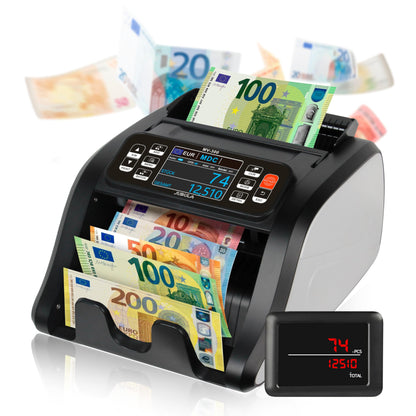 Notenfix MV-300 Geldzählmaschine für gemischte Geldscheine UV MG MT IR sicher exakt EUR USD GBP Banknotenzähler Geldzähler Banknotenzählmaschine